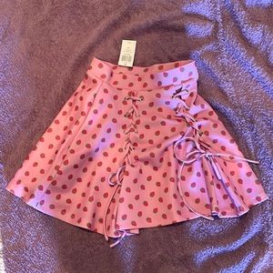Hot Topic Strawberry Print Skirt- New with tags. XS